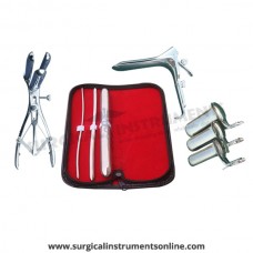 Hegar uterine dilator 3 pieces set,3-4, 7-8, 17-18, mathieu speculum, grave large, collin 3pcs